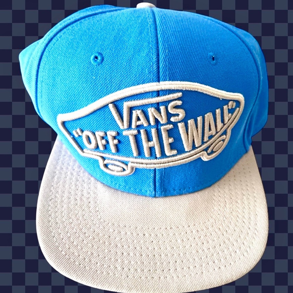 VANS- Vintage Off The Wall Skateboarding Logo Blue Snapback